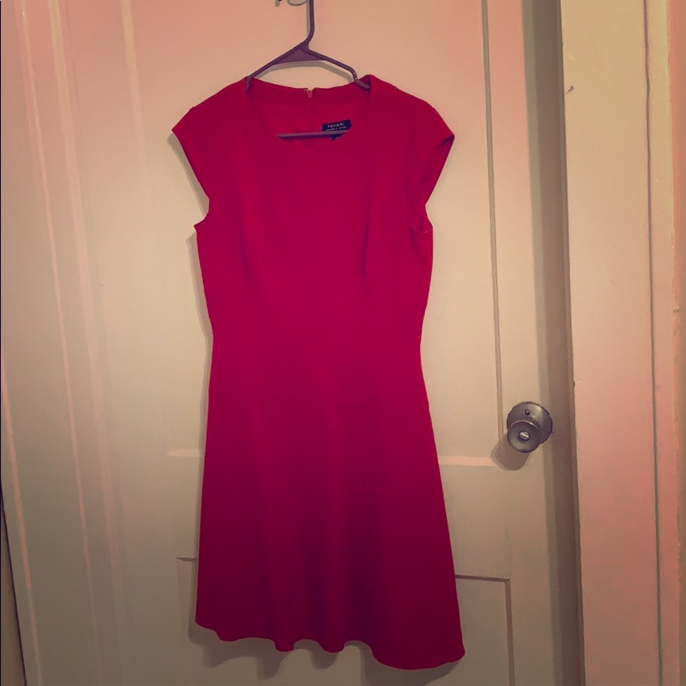 Red/orange cap sleeve dress